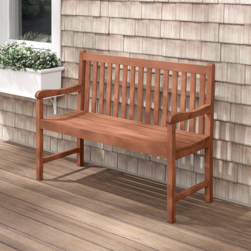 Banc de jardin en bois Aundraya, H 35 po x l 47 po x P 19 po