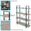 Salamon 55" H x 12.75" W Steel Etagere Bookcase-1335386657