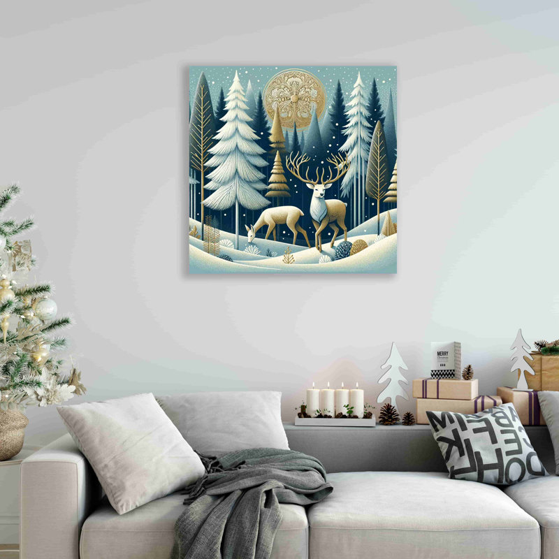 Moonlit Majesty - impression sur toile tendue, H 30 po x l 30 po x P 1,5 po