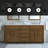 Athea 72 in. Double Sink Freestanding Almond Latte Bathroom Vanity with White Engineered Marble Top, Nickel Hardware-1242006377-1322448373-1322448379