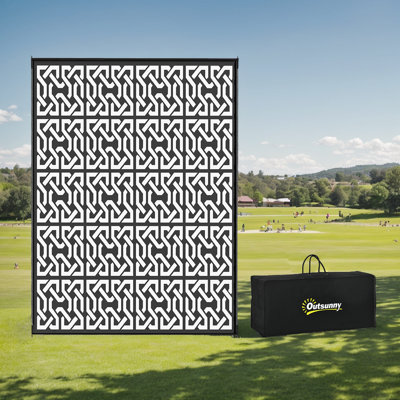 Reversible Waterproof Outdoor Rug - Portable RV Camping Mat With Carry Bag