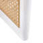 Table basse de style chinois en bois massif blanc et imitation rotin, table basse rectangulaire en bois massif, petite table basse de salon
