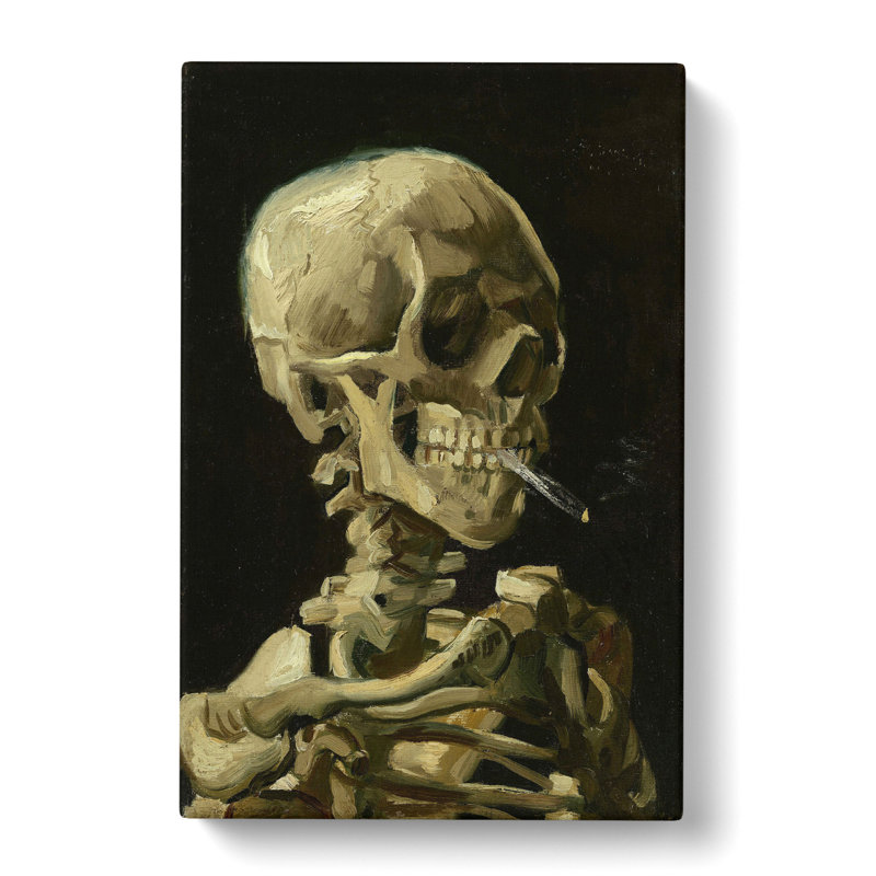 Cigarette with Skull by Vincent Van Gogh - Wrapped Canvas, 76cm H x 50cm W x 3cm D