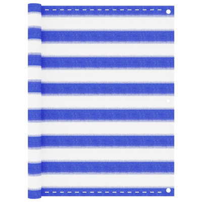 Alexana 156cm H x 500cm W Blue/White Vinyl Fence Panels