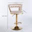 Chaise de bar moderne avec pieds en fer de couleur dorée (sans table)-289161895