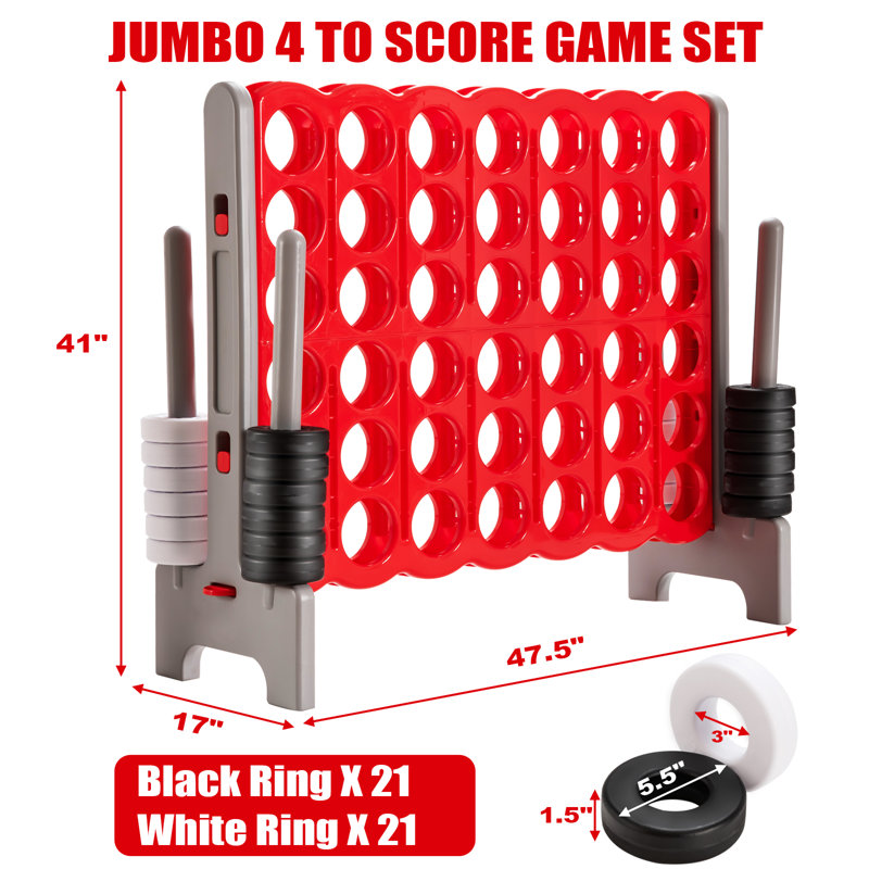 Jumbo 4-to-score Giant Game Set, Red