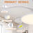OLONTIC 42 Inch White Retractable Blade Ceiling Fan Light, 3 Color LED, DC 6 Speed with Bluetooth Timer Control