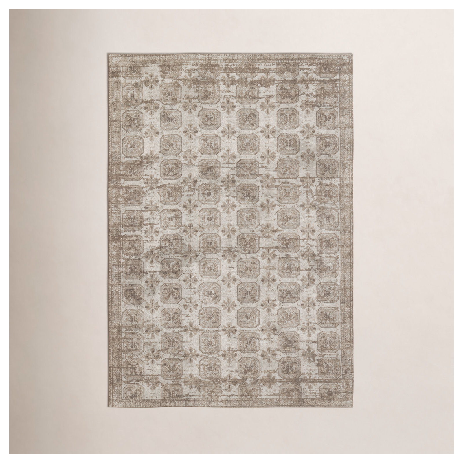 Phoebe Tan/Cream Rug, Rectangle 4' x 6'