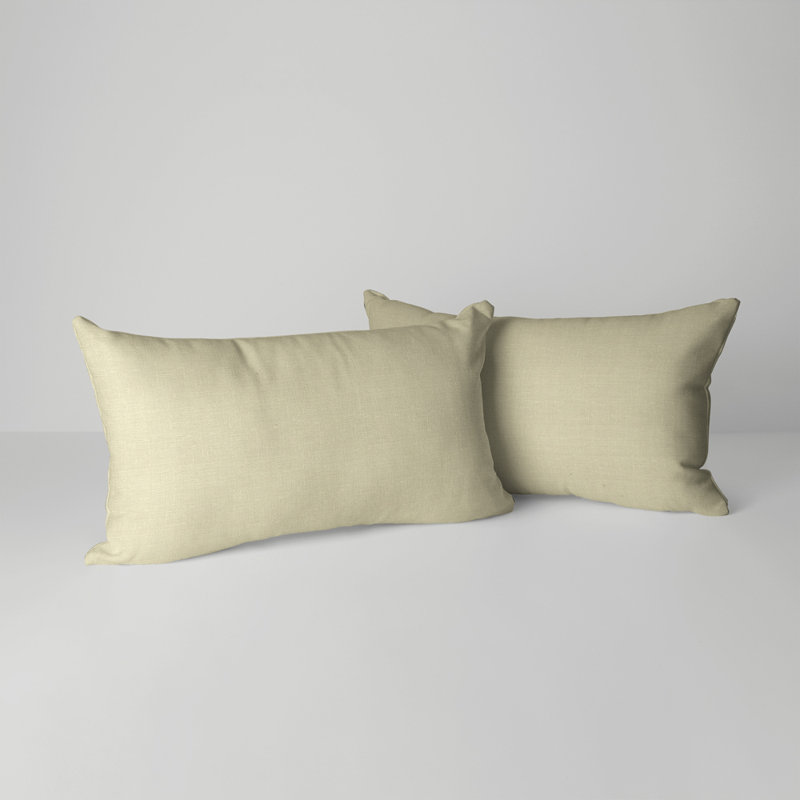 Housse de coussin rectangulaire S&G Slubb, Ivoire ivoire