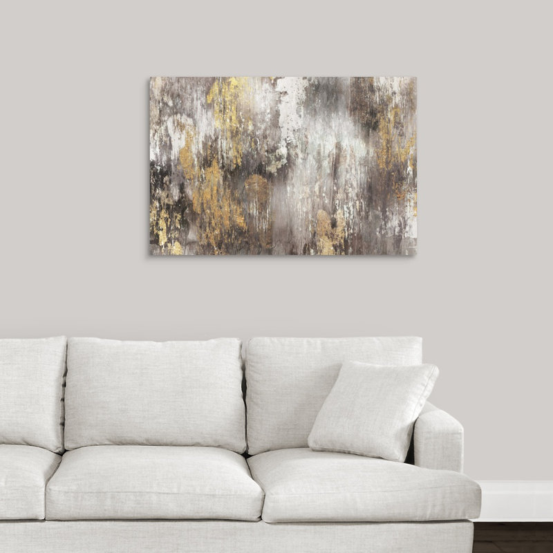 « Gold Ikat » Kaysen - impression, H 20 po x l 30 po x 1,5 po, Toile