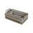 Selma Set of 3 Rustic Wood Storage Crates with Metal Handles, Brown, Assorted Sizes