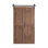 Portes de grange pliées en bois massif 84 po 84 po avec quincaillerie d'installation