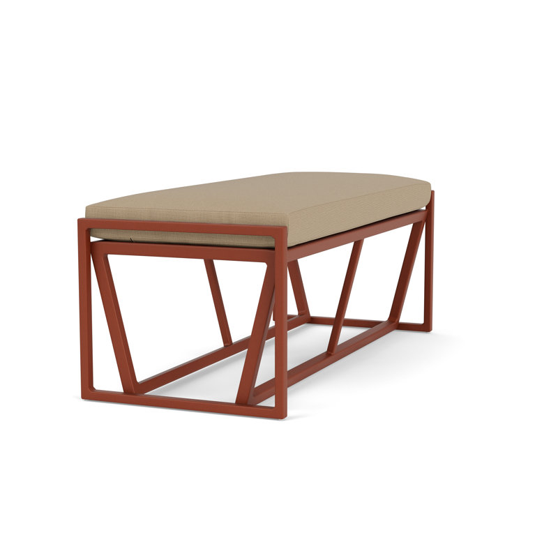 Summit Outdoor Dining Bench, Fife Sahara, Hickory