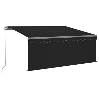 Auvent de patio rétractable manuel anthracite l 118,11 po x P 98,43 po