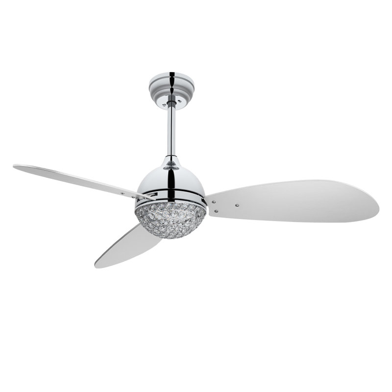 48'' 3-Blade LED Smart Standard Ceiling Fan With Light Kit Included, Remote Control.
