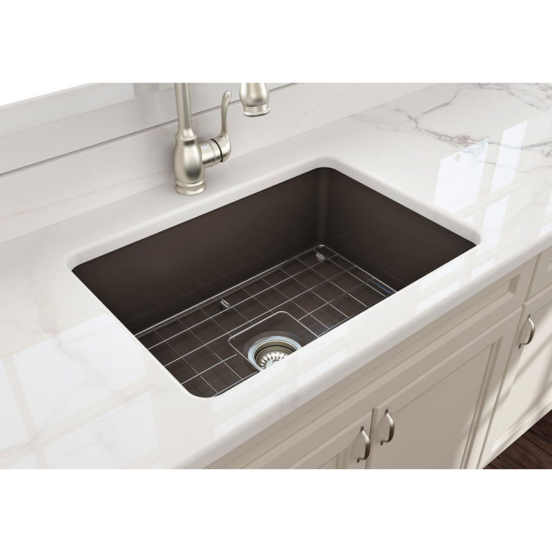 26.75'' L Kitchen Sink, Matte Brown