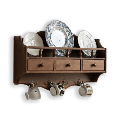 Solid wood Wall Mounted Shelve, Modern Decor Display Shelf for Bedroom, Bathroom, Kitchen, Living Room