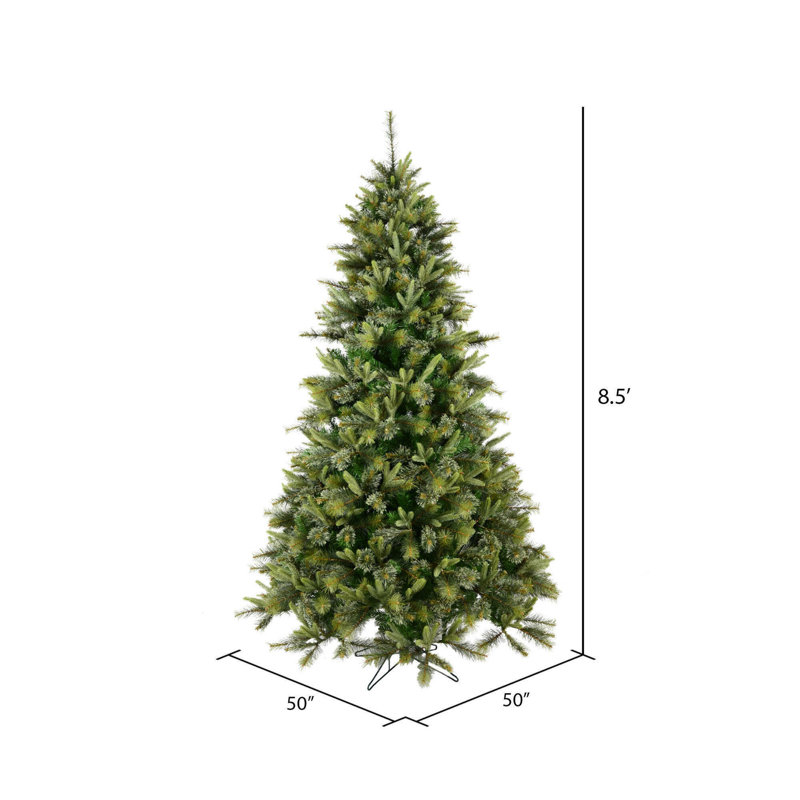 15' Cashmere Pine Christmas Tree with 3850 LED Lights with Stand, 7.5' H, Multi-colored LED