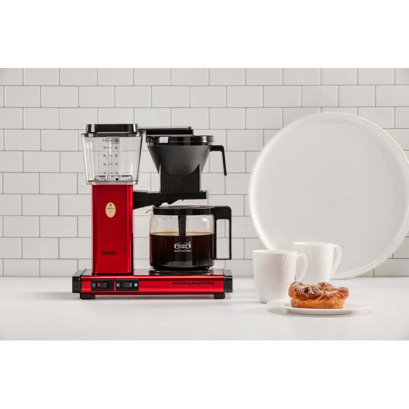 Cafetière 10 tasses Moccamaster, Rouge métallique