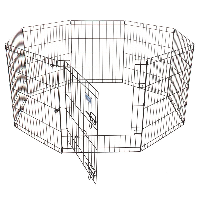 Panel Metal Exercise Pen With Door, Small (30" H x 24" W)