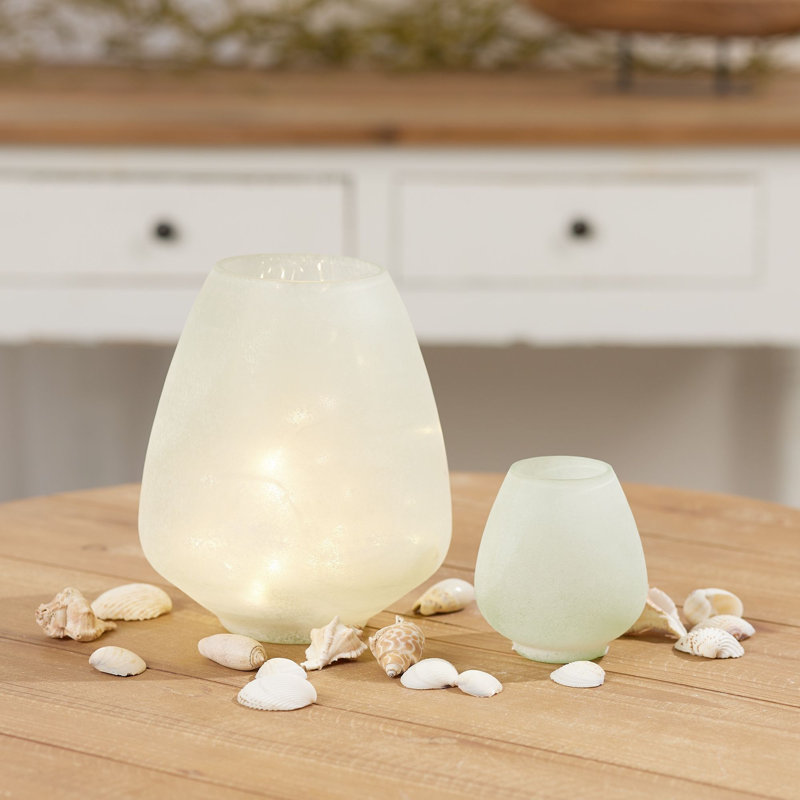 Vase en verre vert