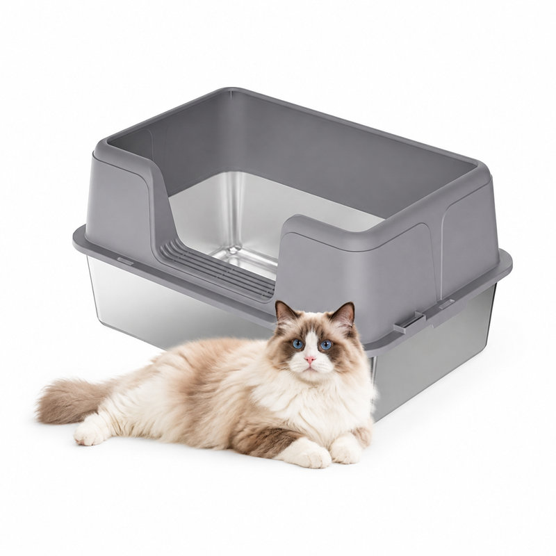 Litter Box, 60 x 40 x 36.5cm, Grey