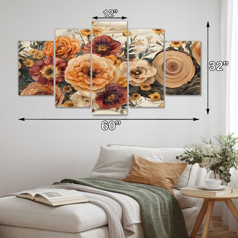Collingdale - Assortiment de bouquets - Ensemble d'art mural traditionnel