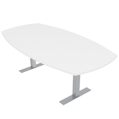Table de conférence Pavert Arc Boat avec base en T en métal