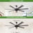 72" 7 - Blade Windmill Large Ceiling Fan without Lights with Remote Control-248772309