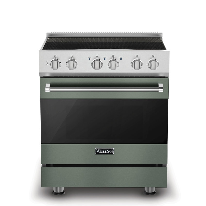 Viking30"W./24"D. Induction Range-4 Elements, Eucalyptus