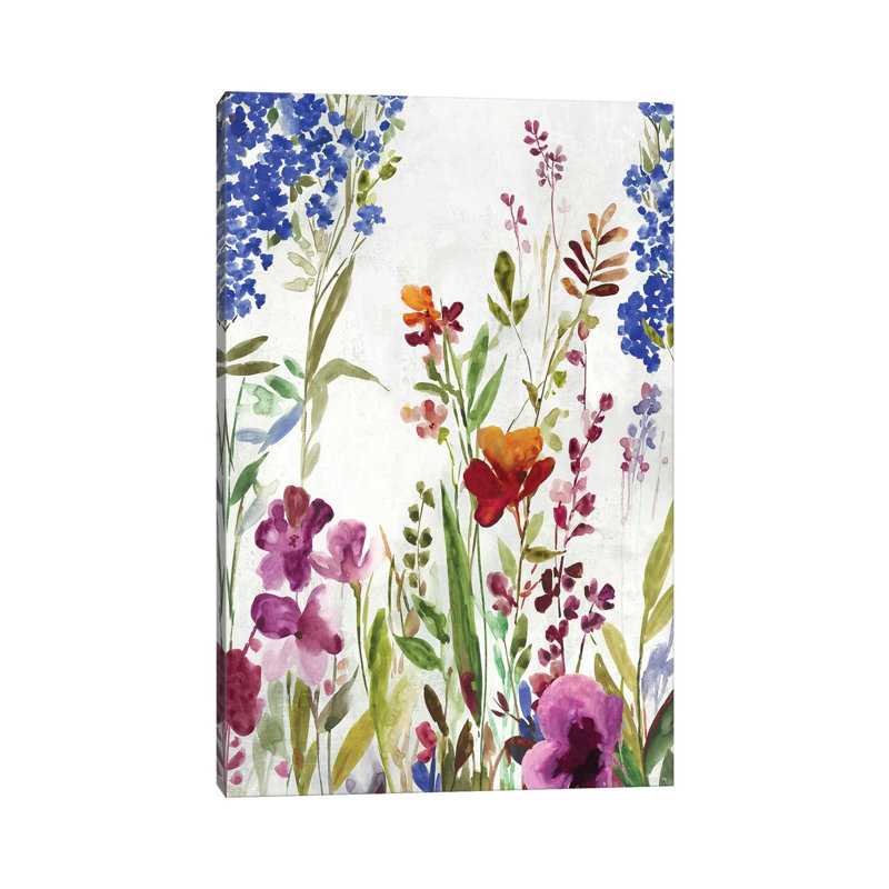 Spring Field by Asia Jensen - Wrapped Canvas Painting