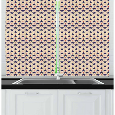 Geometric Tailored Kitchen Curtain