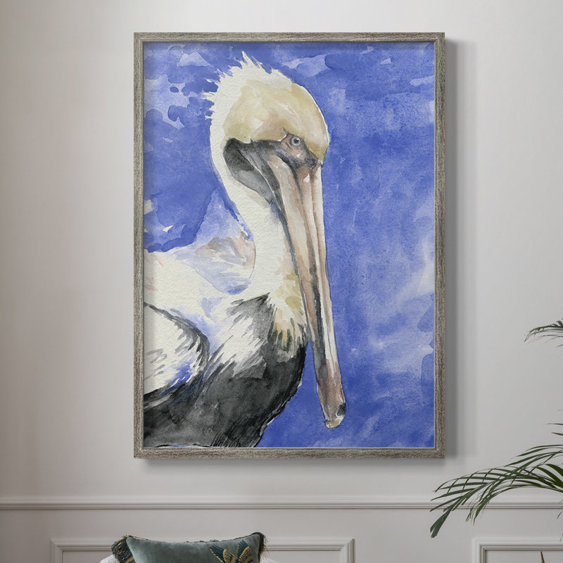 «Pelican Pool I», reproduction encadrée - bois massif, H 30 po x l 24 po