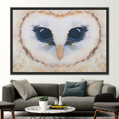 Toile abstraite, art moderne et hibou: affiche artistique pour animaux idéale pour les amateurs de chouettes et les amateurs d'art