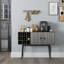 Bar moderne avec tablettes réglables, buffet armoire à vin