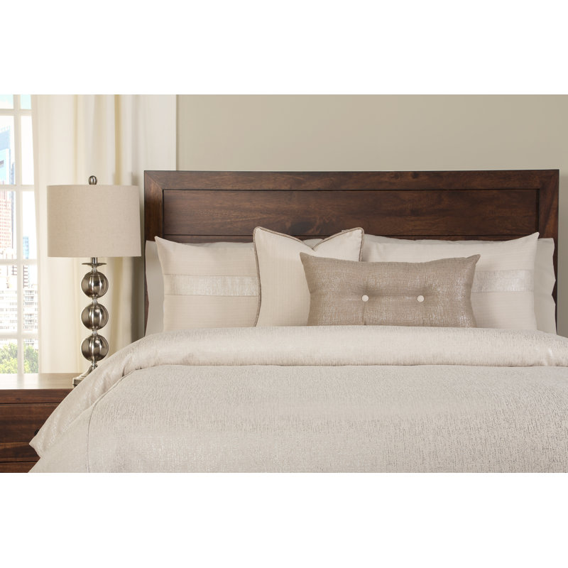 Sparkly Polyester Duvet Cover & Insert, California King, Pearl