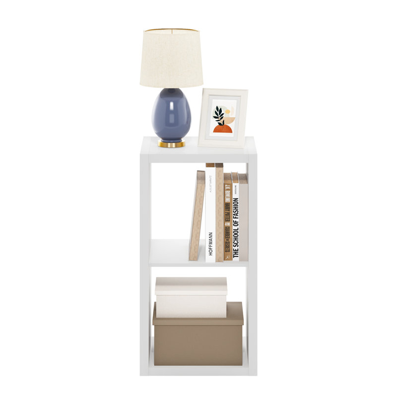 Arlton 6-Cube Bookcase, White, (2 Shevles) 29.92"H x 15.87"W x 14.57"D