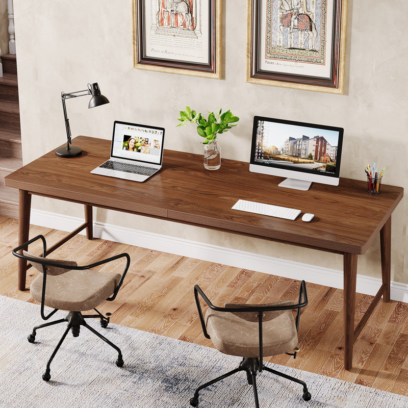 78.7" Extra Long Desk, Large 2-Person Computer Desk Writing Desk