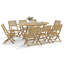 8 - Person Wood Patio Dining Set with Round Table