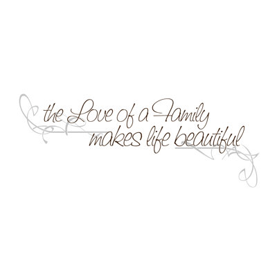 Adhésif décoratif « the love of a family make life belle »