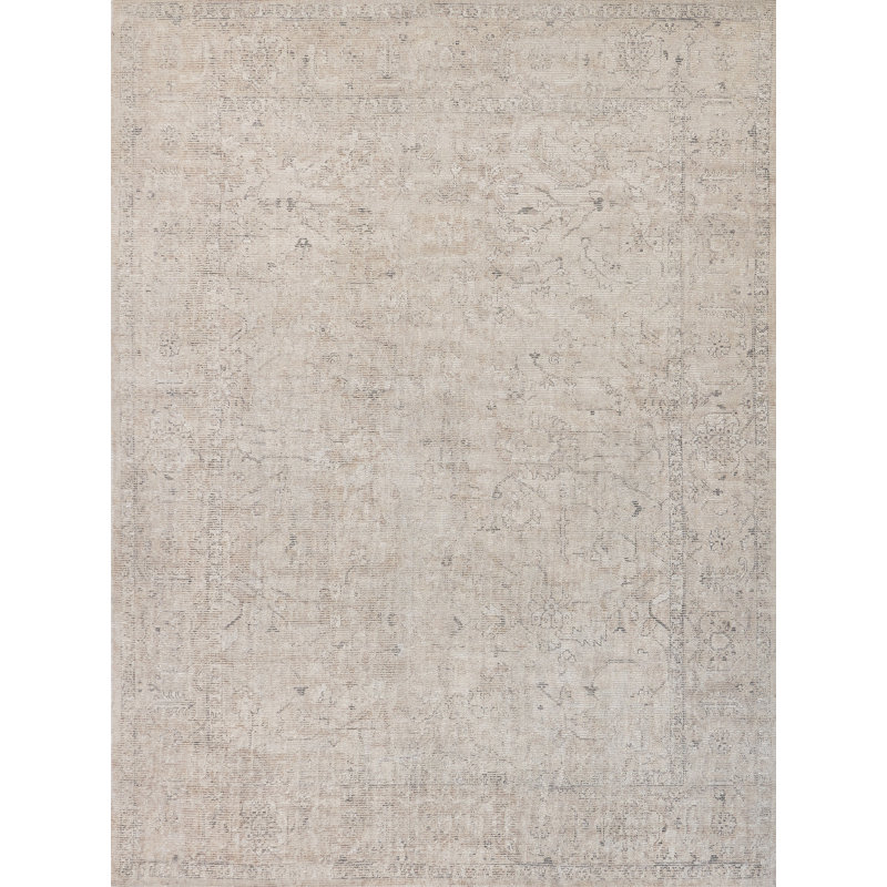 Tuscany Oriental Hand-Loomed Light Beige Area Rug, Rectangle 8' x 10'