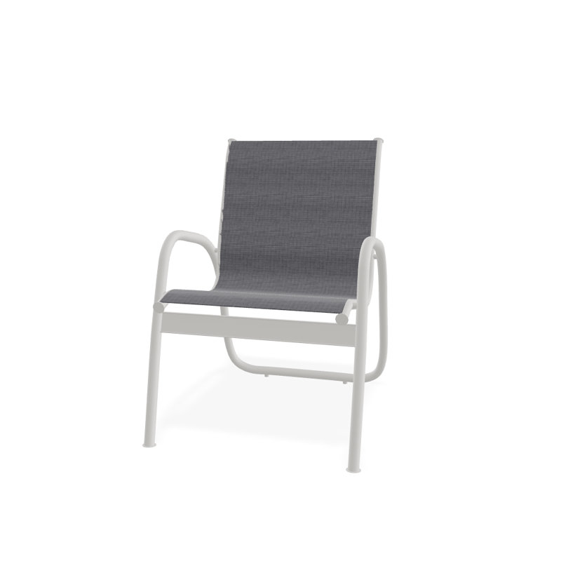 Fauteuil de patio Gardenella, Neige texturée, Étain Augustine