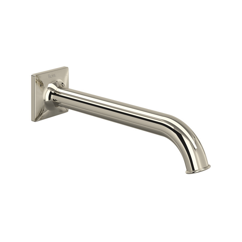 Apothecary Wall Mount Tub Spout, Polished Nickel