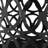 Black Iron Cut Design Outdoor Side Table - Modern Metal End With Powder-Coated Frame, No Assembly For Home Tables Of 2 Elegant Pattern,