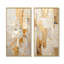 Ensemble de salon beige et doré Dream Collage - Formes abstraites, ensemble de 2-171116667-171116671
