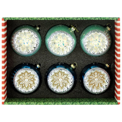 Ornement boule réfléchissante, boîte de 6 à 4 pouces