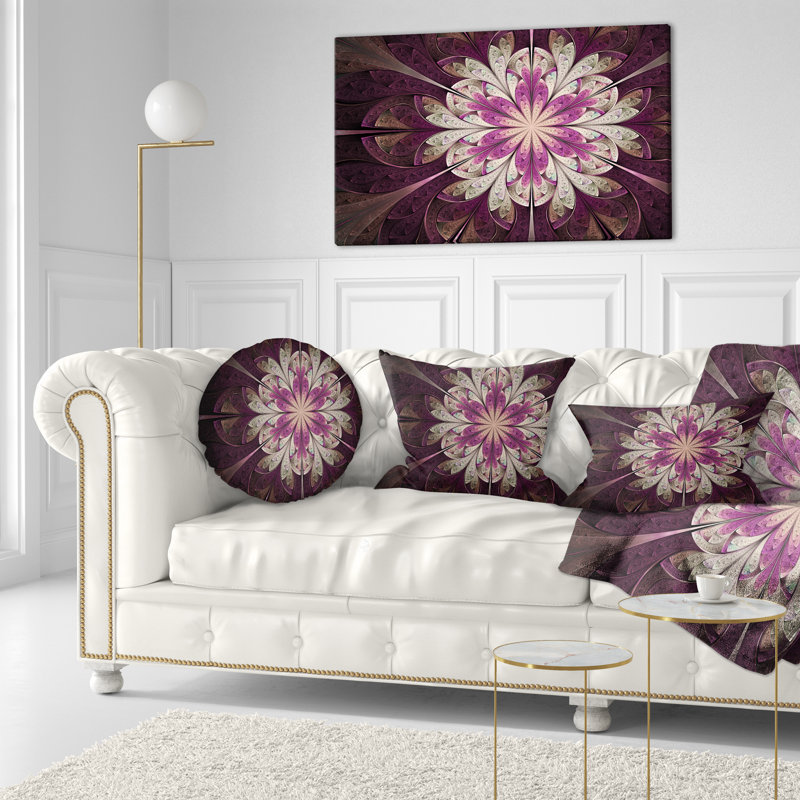 Coussin lombaire à fleur arrondie floral