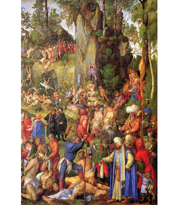 " Martyrdom Of Ten Thousand Christians [1] " by Albrecht Dürer