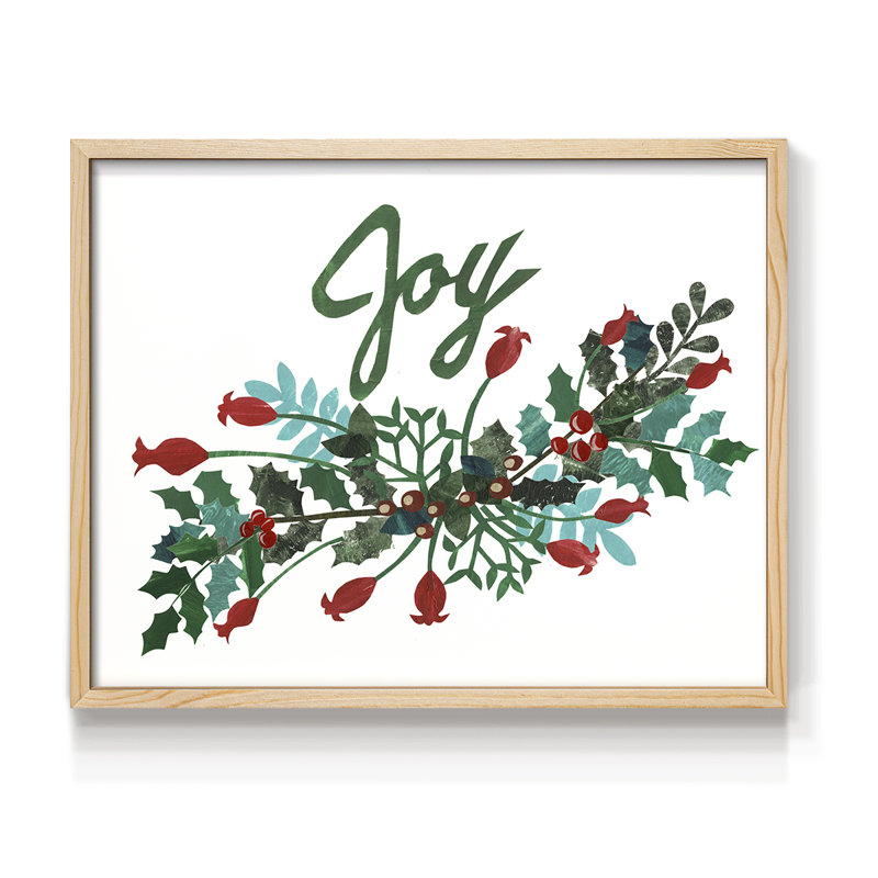 «Cut Wreath Christmas I», reproduction encadrée, Naturel, H 16 po x l 20 po