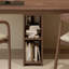 Bureau rectangulaire en bois massif brun noisette-2139134510